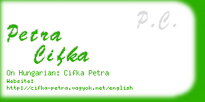 petra cifka business card